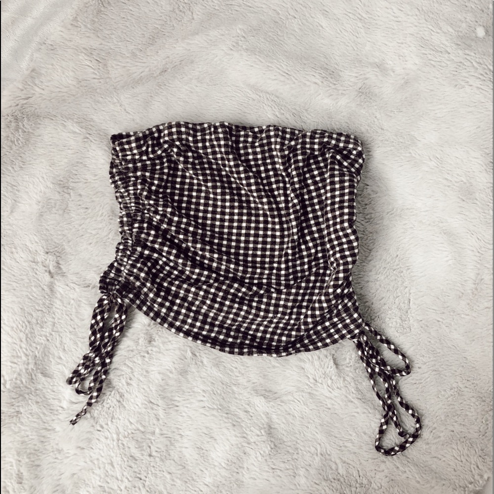 checkered tube top